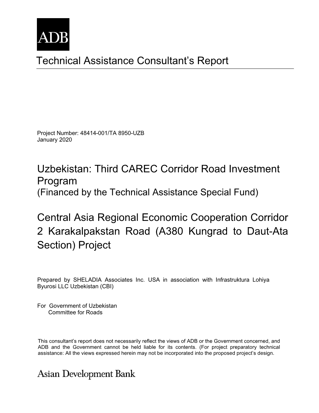 48414-001: Third CAREC Corridor Road Investment Program