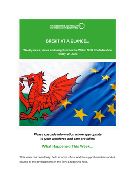 BREXIT at a GLANCE... What Happened This Week