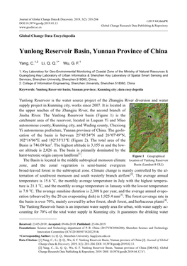Yunlong Reservoir Basin, Yunnan Province of China