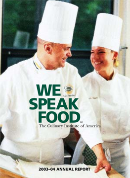 We Speak Food the Culinary Institute of America