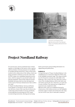 Fact Sheet Project Nordland Railway