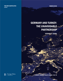 Germany and Turkey: the Unavoidable Partnership Stephen F