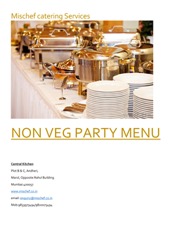 Non Veg Party Menu