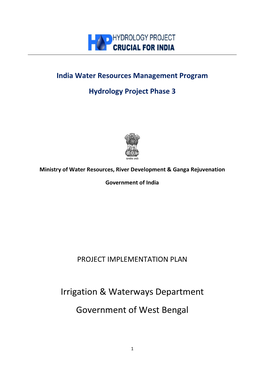 Irrigation & Waterways Department Government of West Bengal