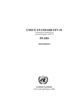 Unece Standard Ffv-51 Pears