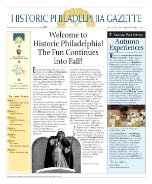 HISTORIC PHILADELPHIA GAZETTE the Historic Philadelphia Gazette Is Always FREE No