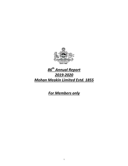 Mohan Meakin Annual Report 2020