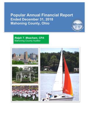 Popular Annual Financial Report Ended December 31, 2018 Mahoning County, Ohio