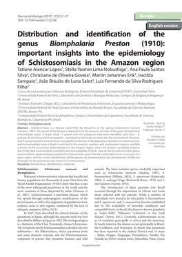 Distribution and Identification of the Genus Biomphalaria Preston