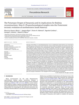 Precambrian Research 191 (2011) 58–77