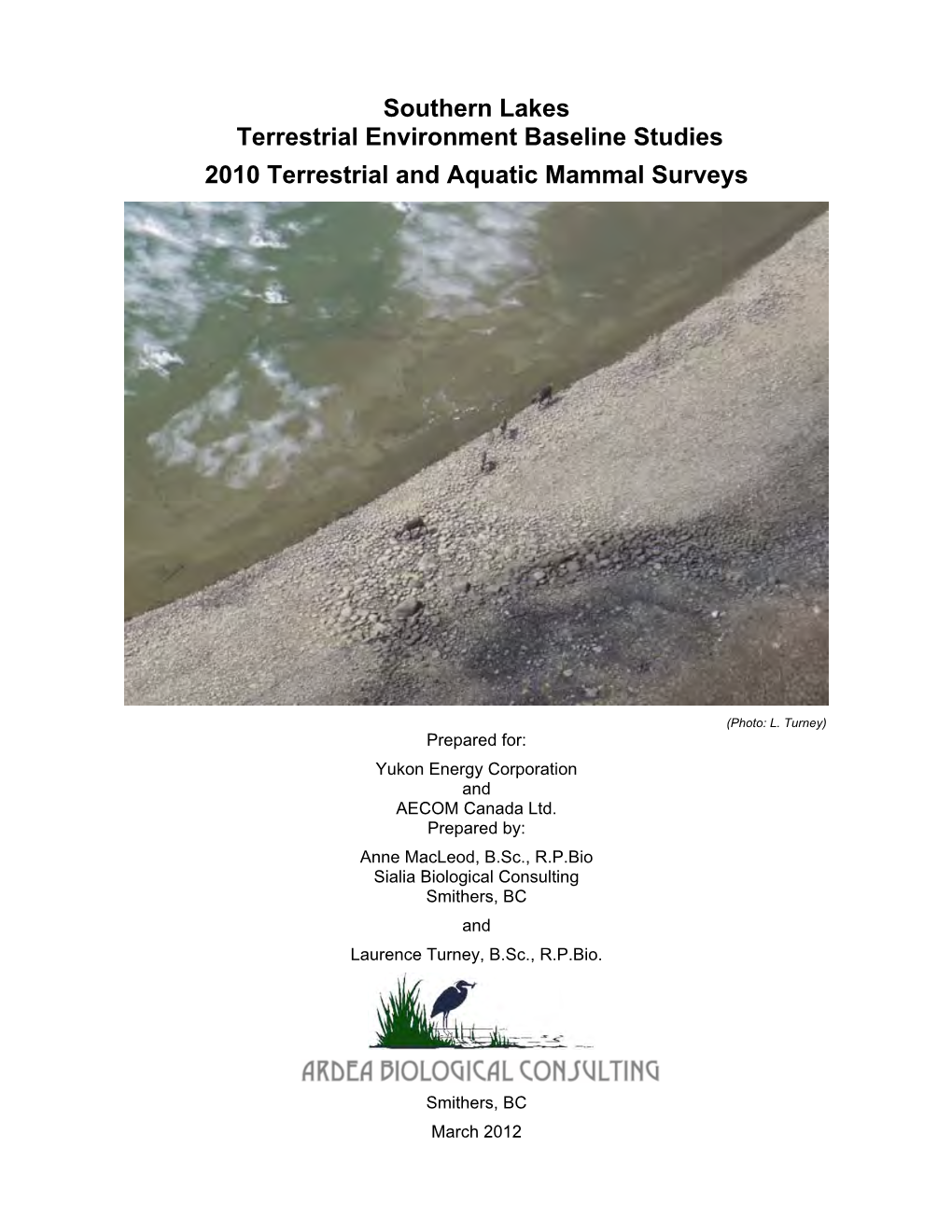 Baseline Report TERRESTRIAL and AQUATIC MAMMALS