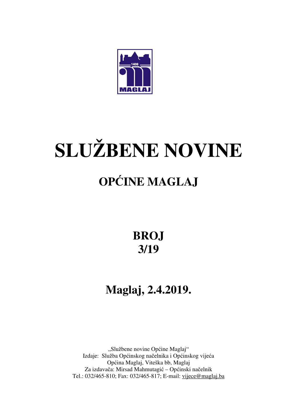 Službene Novine Br. 3