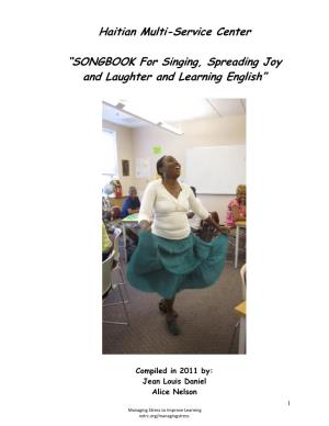SONGBOOK for Singing, Spreading Joy and Laughter and Learning English”