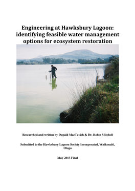 Identifying Feasible Water Management Options for Ecosystem Restoration