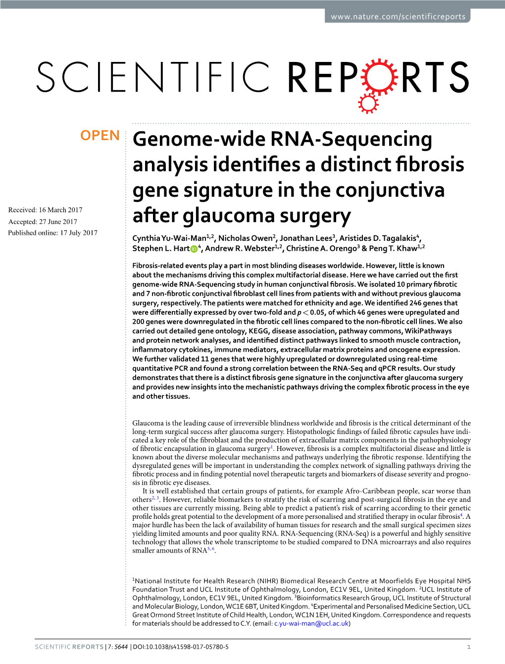 Genome-Wide RNA-Sequencing Analysis Identifies a Distinct