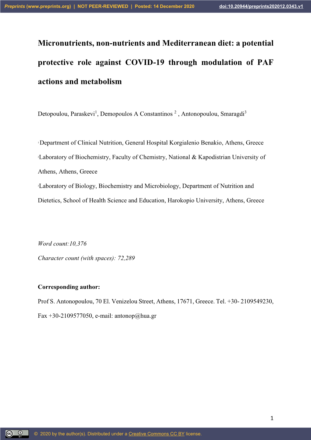 A Potential Protective Role Against COVID-19 Through