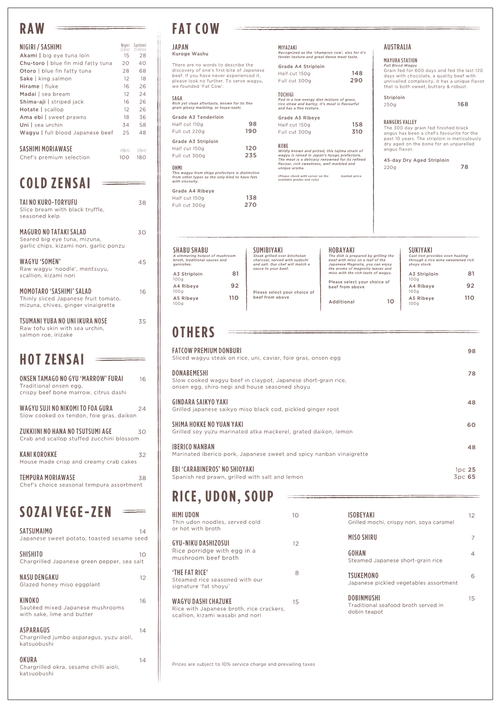 Fc New Ala Carte Menu 170203