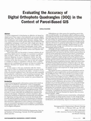 Evaluating the Accuracy of Digital Orthophoto Quadrangles (DOQ) in the Context of Parcel-Based Gis