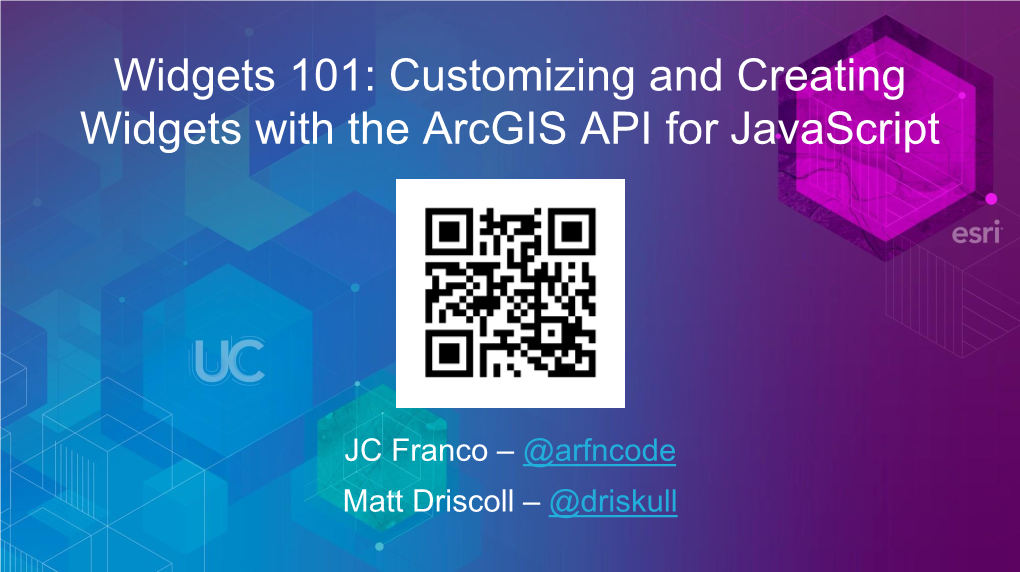 Customizing and Creating Widgets with the Arcgis API for Javascript