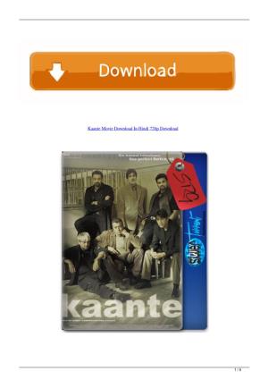 Kaante Movie Download in Hindi 720P Download