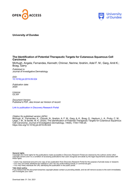 Cell Carcinoma Mchugh, Angela; Fernandes, Kenneth; Chinner, Nerime; Ibrahim, Adel F