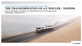 THE TRANSFORMATION of A.P. MOLLER – MAERSK Claus V