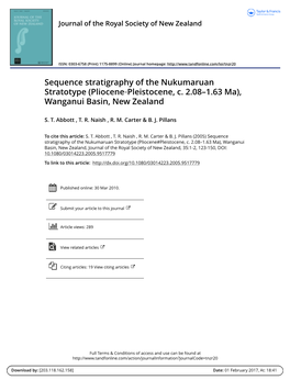 (Pliocene‐Pleistocene, C. 2.08–1.63 Ma), Wanganui Basin, New Zealand
