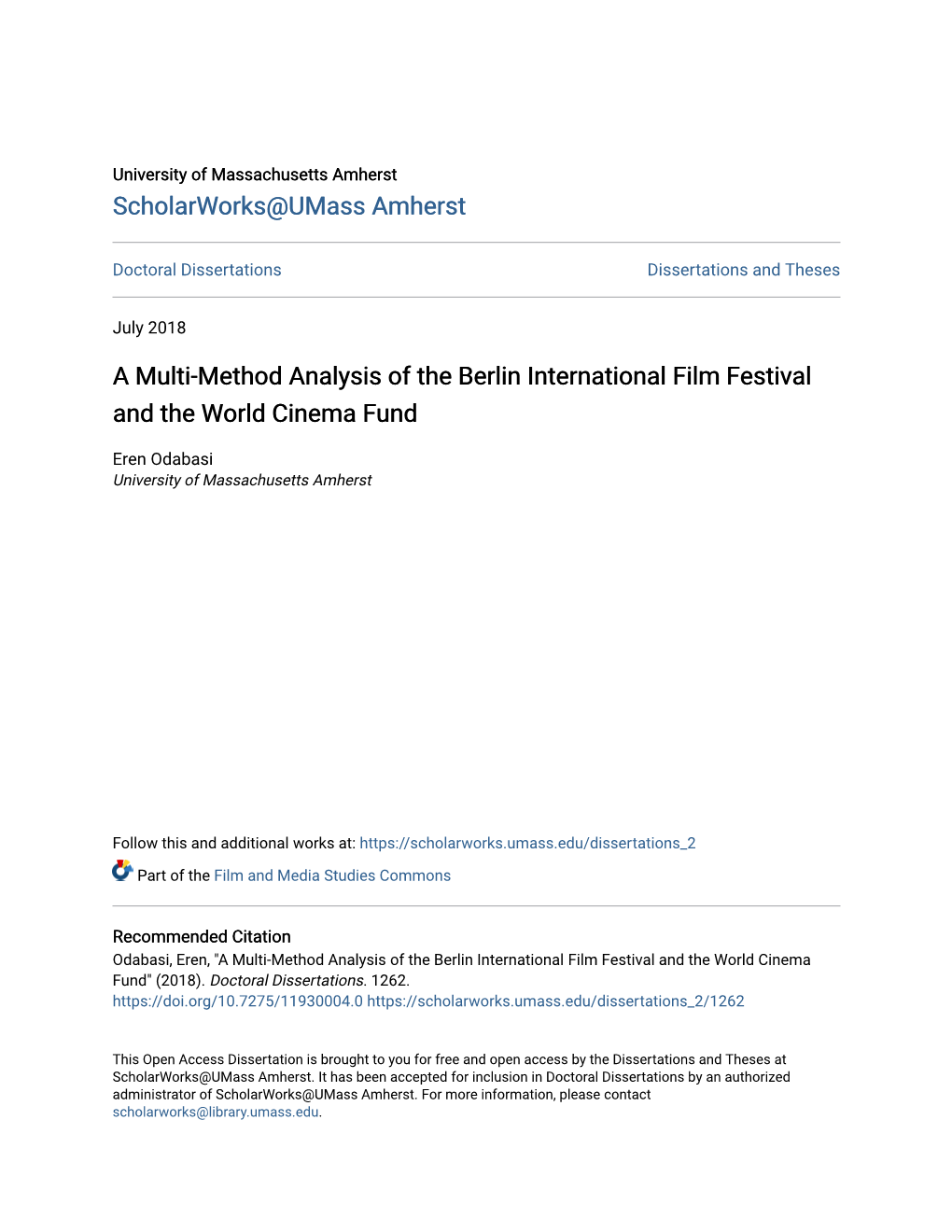 A Multi-Method Analysis of the Berlin International Film Festival and the World Cinema Fund