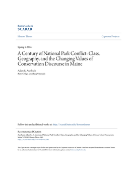 Class, Geography, and the Changing Values of Conservation Discourse in Maine Adam R