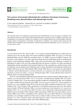 (Geastrum, Geastraceae, Basidiomycota): Phenoloxidases and Rhizomorph Crystals