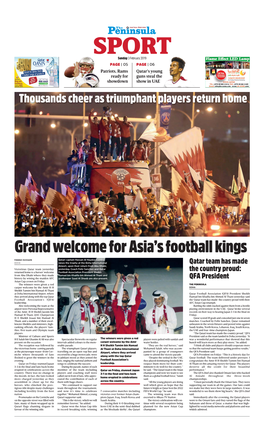 Grand Welcome for Asia's Football Kings