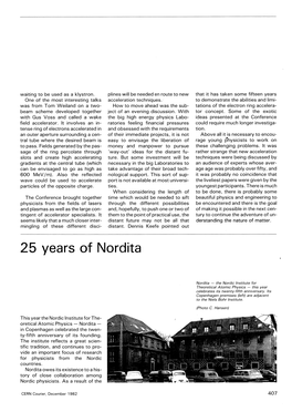 25 Years of Nordita
