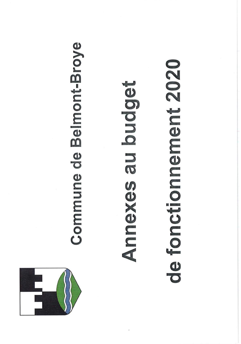 Annexes Au Budget De Fonctionnement 2020