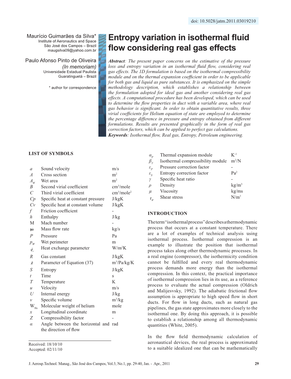 Entropy Variation in Isothermal Fluid Flow Considering Real Gas Effects