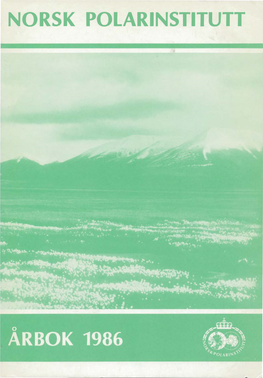 Norsk Polarinstitutt 0 Arbok 1986