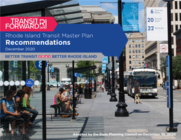 Transit Master Plan Recommendations December 2020