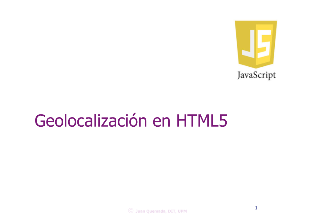 Geolocalización En HTML5