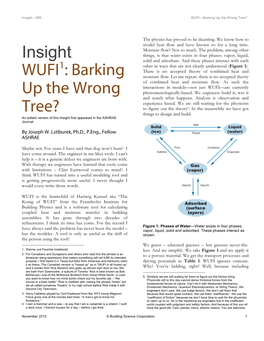 Insight WUFI : Barking up the Wrong Tree?