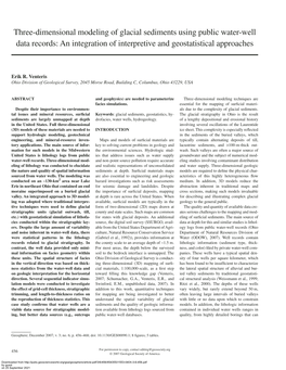 Three-Dimensional Modeling of Glacial Sediments Using Public Water-Well Data Records: an Integration of Interpretive and Geostatistical Approaches