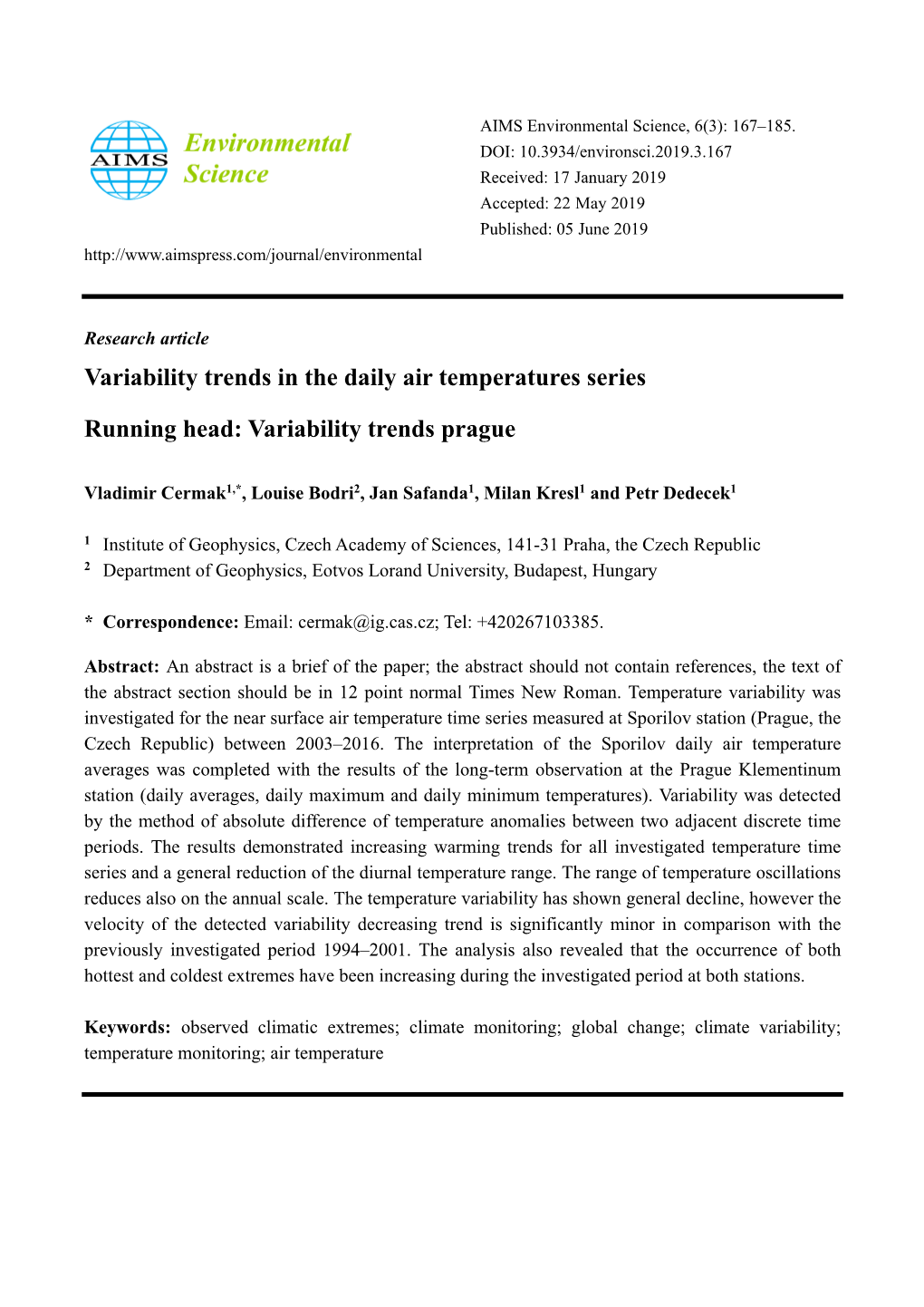 Variability Trends in the Daily Air Temperatures Series