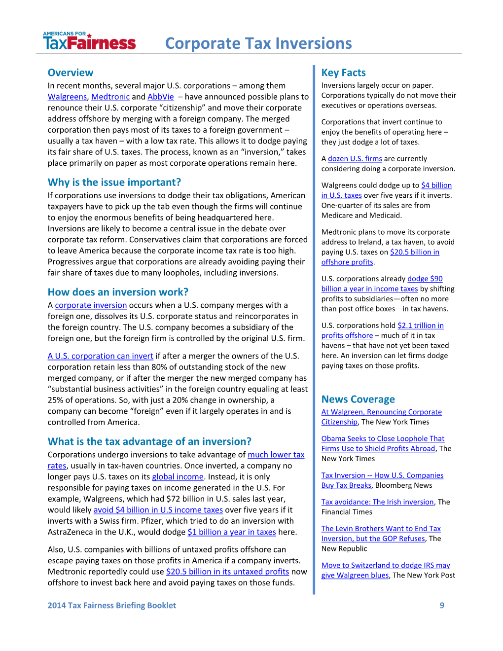 Corporate Tax Inversions