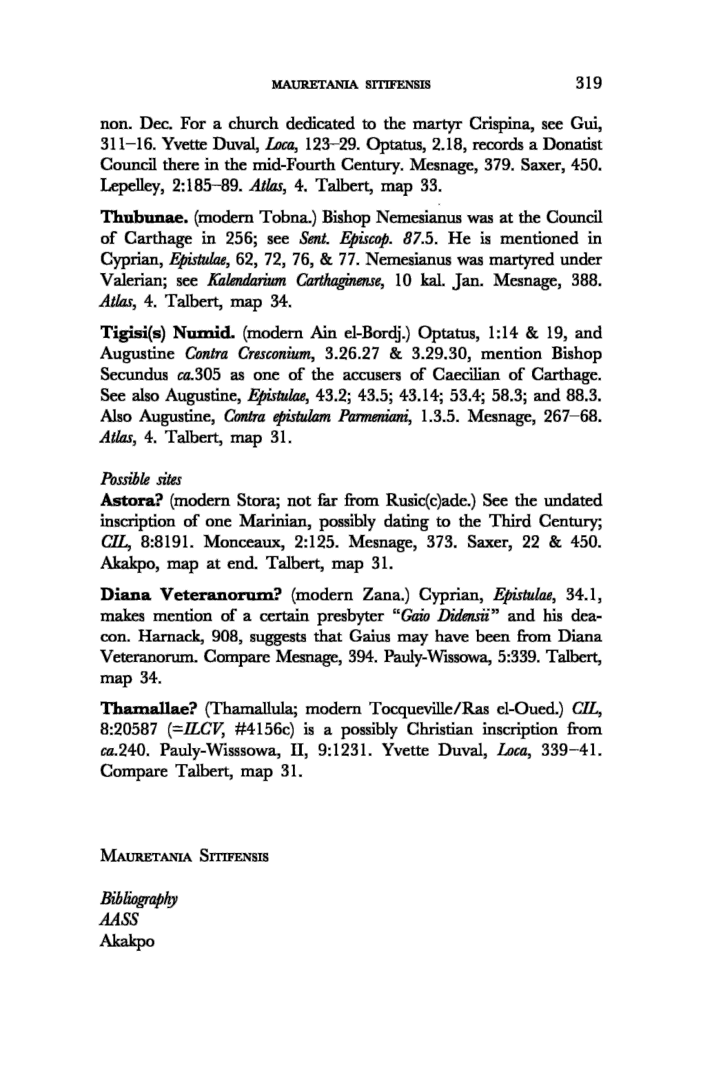 Va1erian; See Kalendarium Carthaginense, 10 Kai