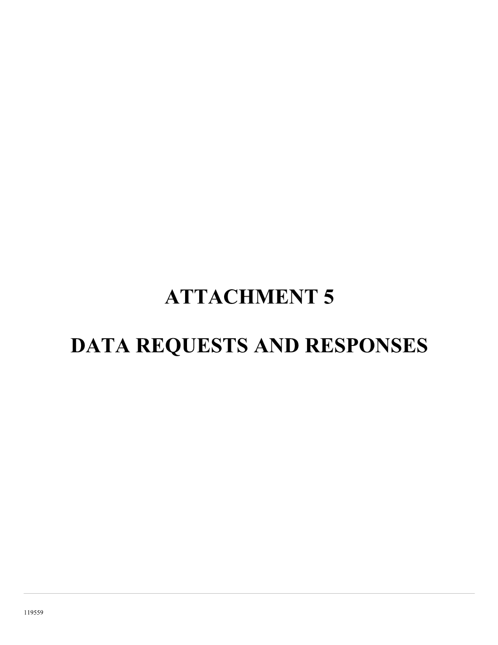 Data Requests and Responses