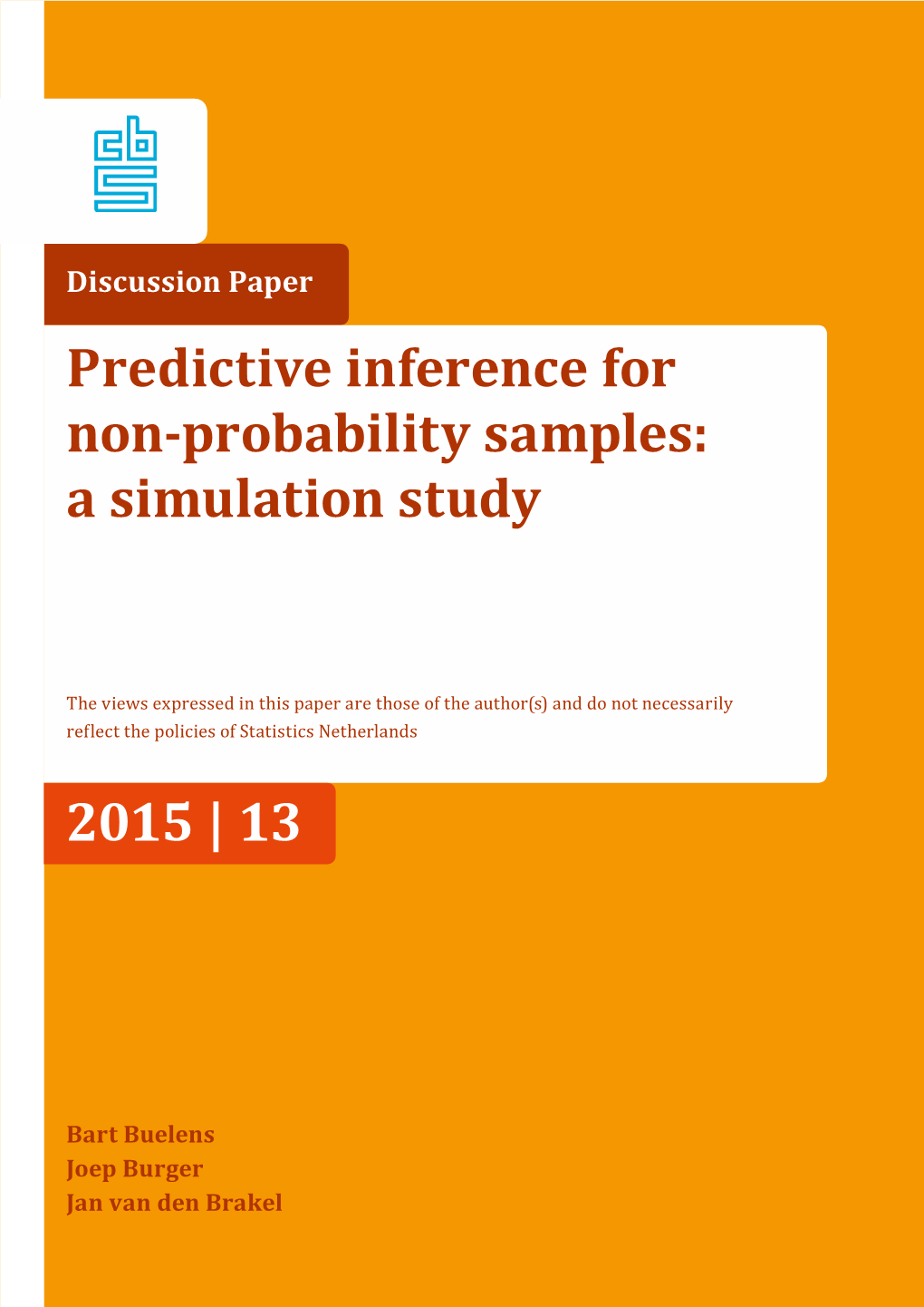 Predictive Inference for Non Probability Samples