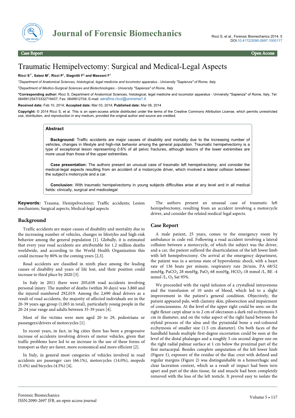 Traumatic Hemipelvectomy: Surgical and Medical-Legal Aspects