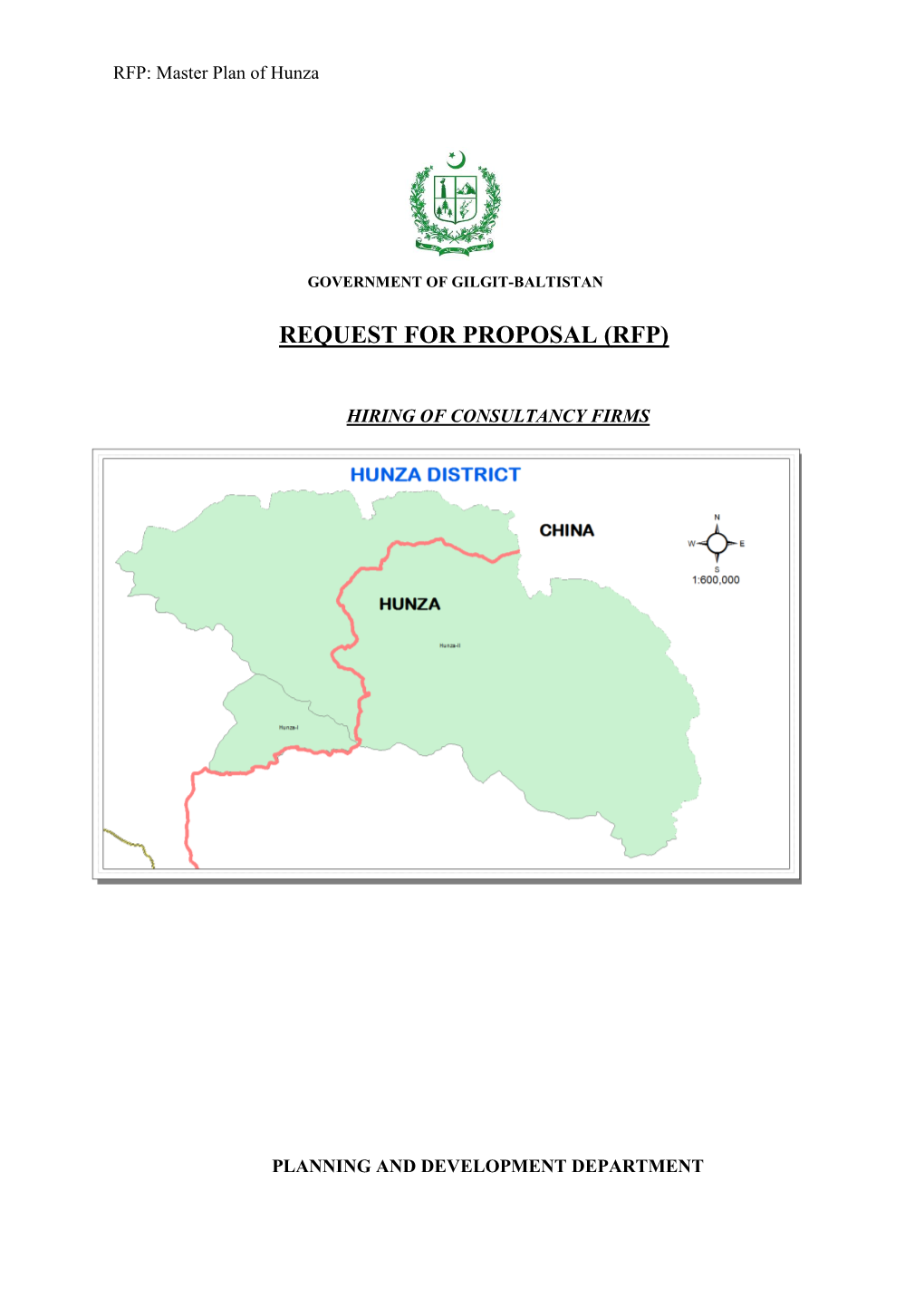 Master Plan for Hunza (RFP)