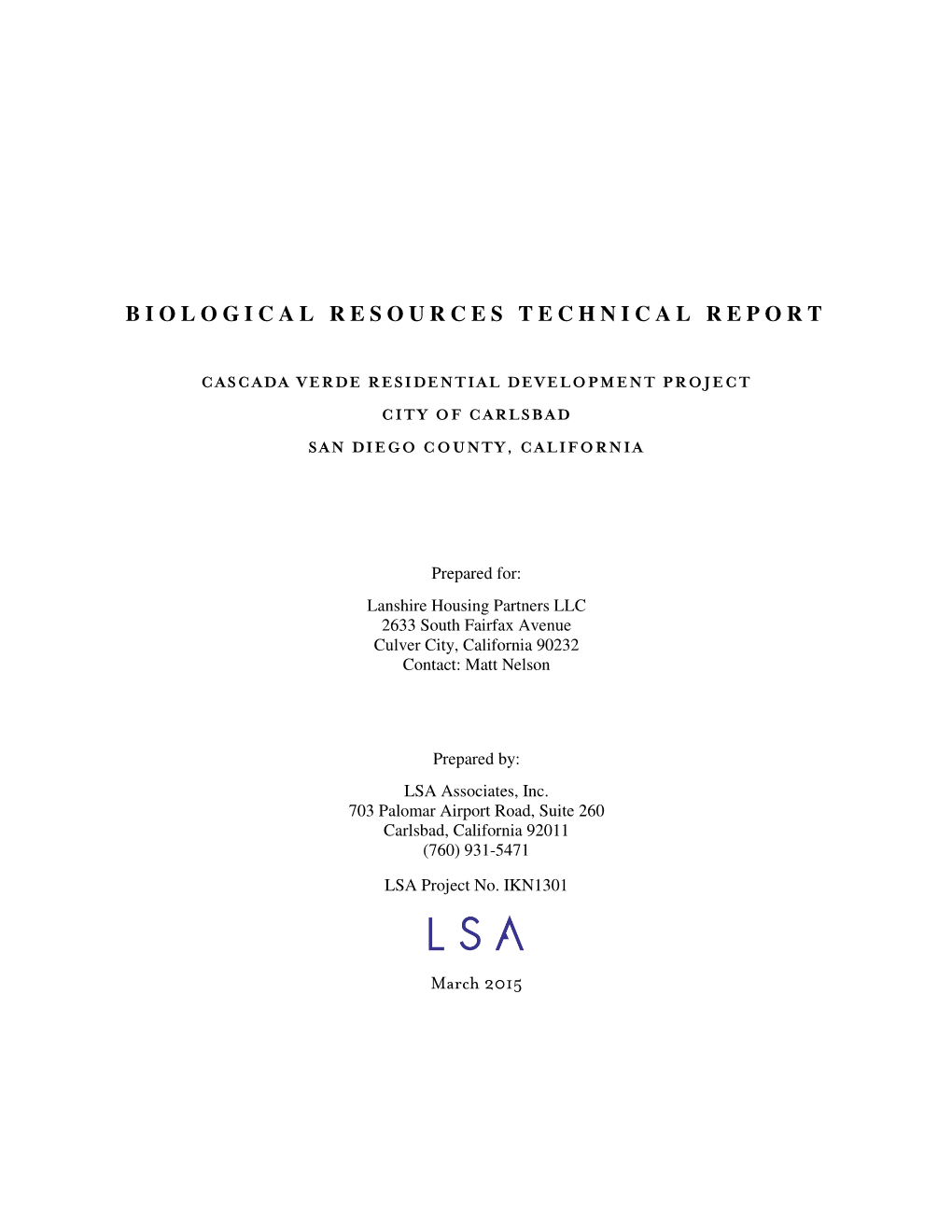 Biological Resources Technical Report