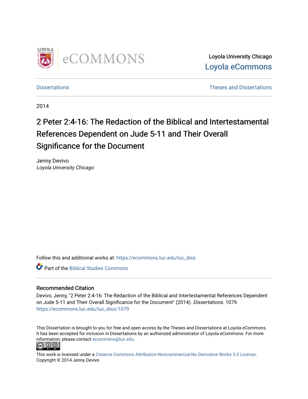 2 Peter 2:4-16: the Redaction of the Biblical and Intertestamental References Dependent on Jude 5-11 and Their Overall Significance for the Document