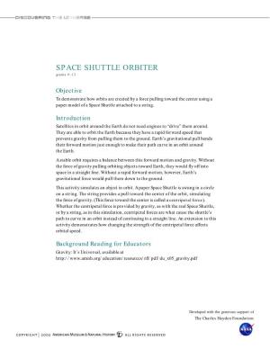 SPACE SHUTTLE ORBITER Grades 9–1 2
