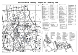 Oxford Centre, Showing Colleges and University Sites